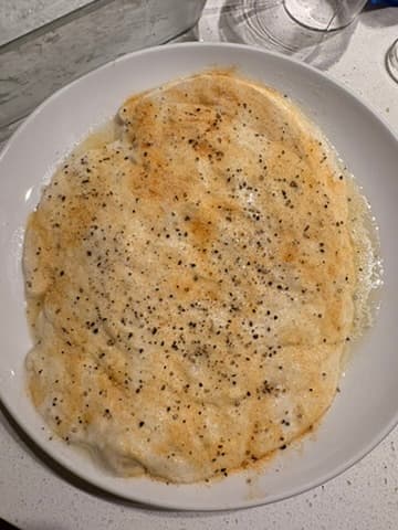 Pizza bread dough before baking