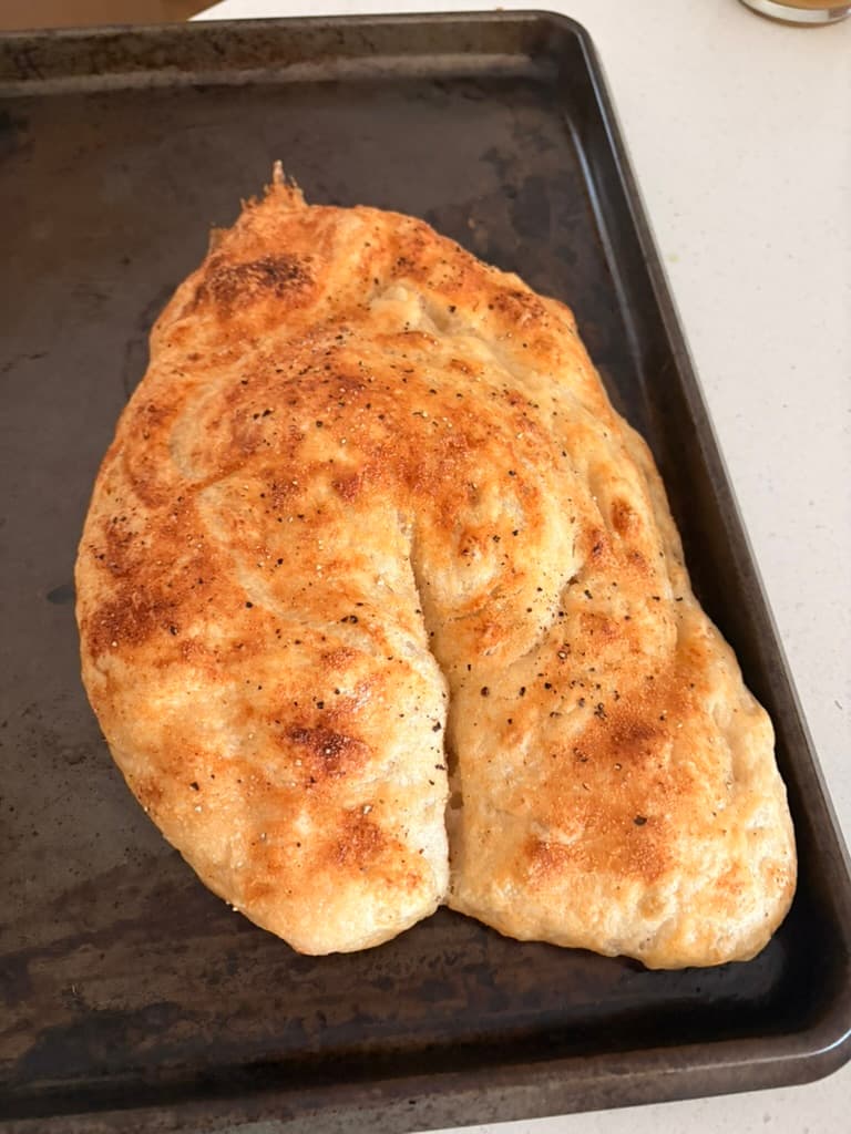 Second loaf sliced after bake