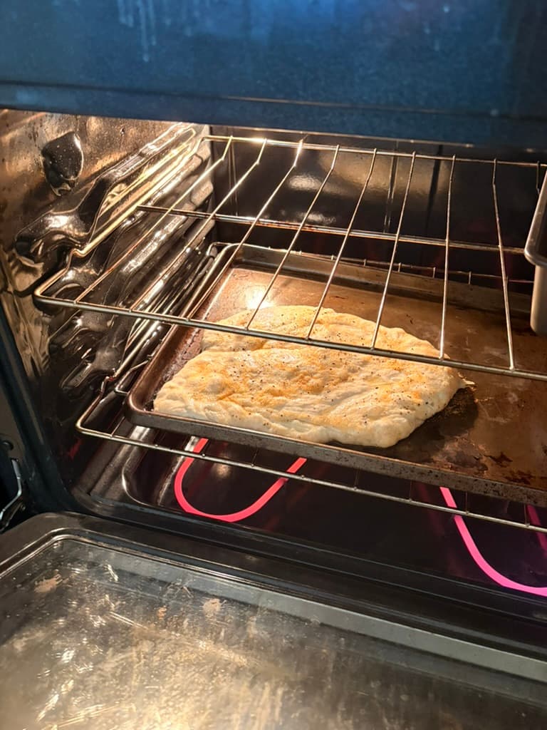 Second dough before baking