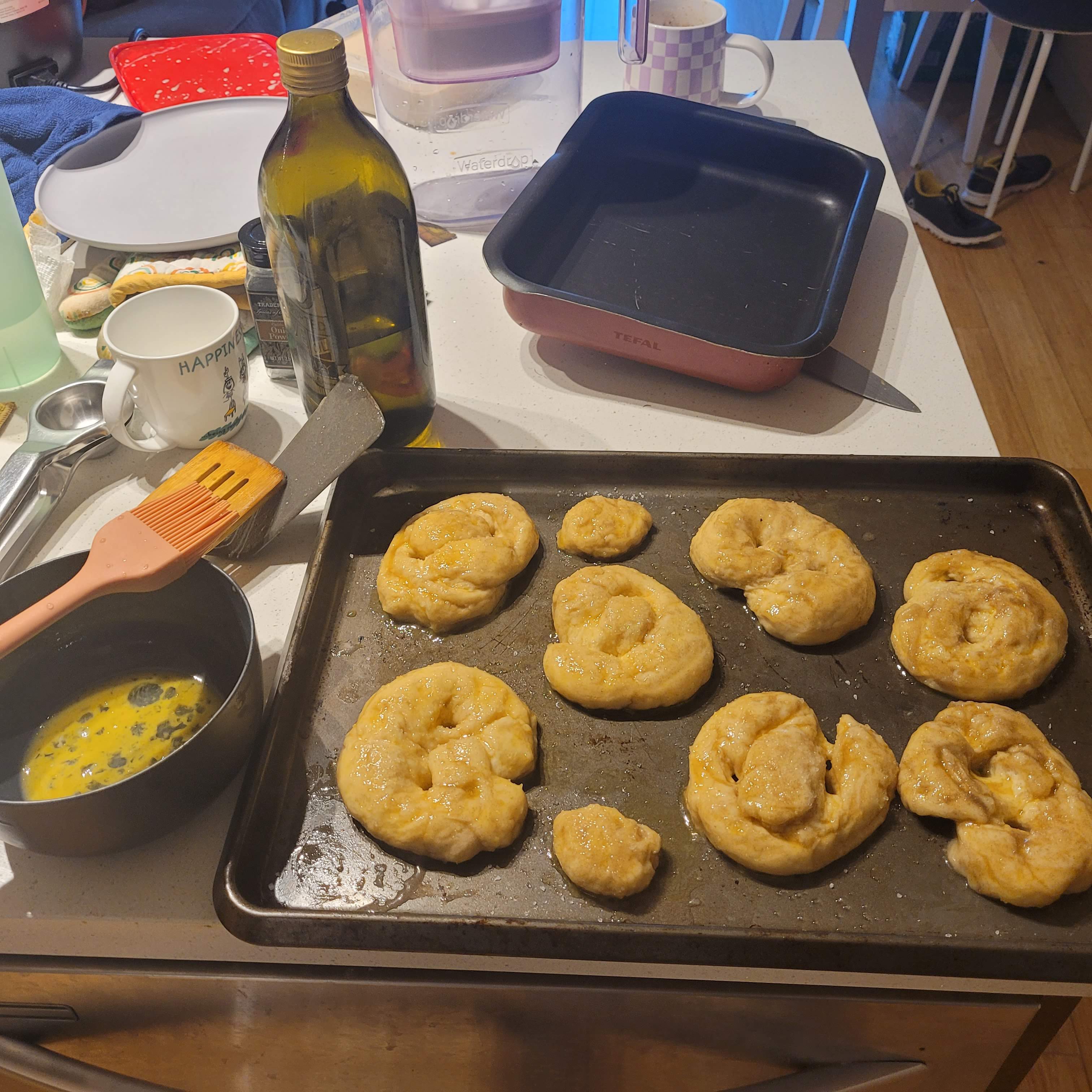 Pre-baked pretzels